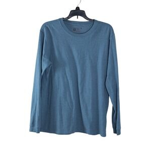 Carhartt Womens Long Sleeve Crew Neck T Shirt Blue Casual Top Logo Tee M 8-10